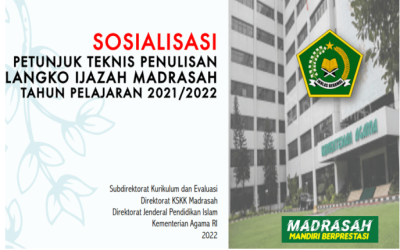 Juknis Penulisan Blangko Ijazah RA dan Madrasah 2022