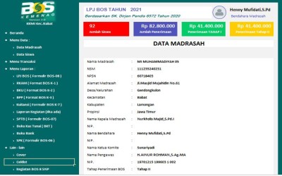 Aplikasi LPJ BOS Tahun 2021