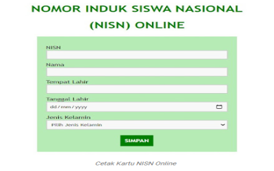 Aplikasi Cetak Kartu NISN 2022